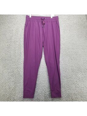 Barbell Pants Womens 2XL Purple Pocket Stretch Track Jogger Pants Athleisure